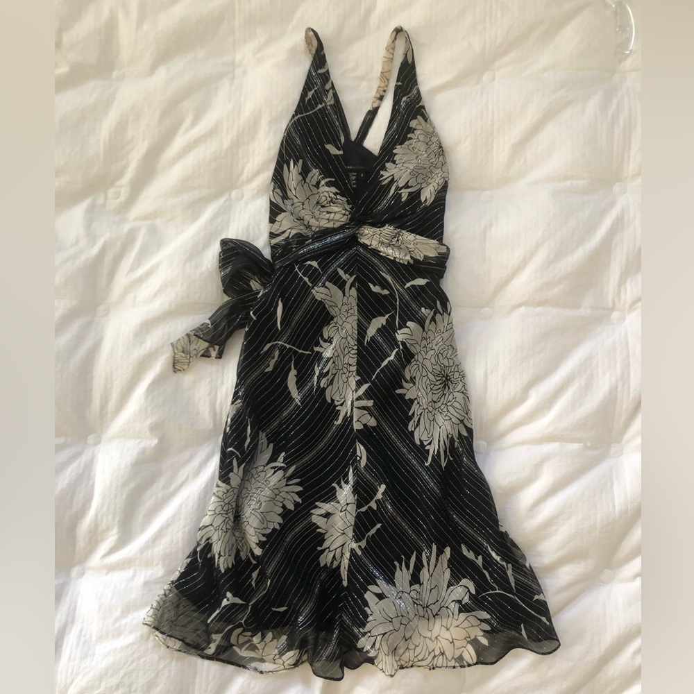 BCBGMaxAzria | Vintage Silk Printed Halter Dress